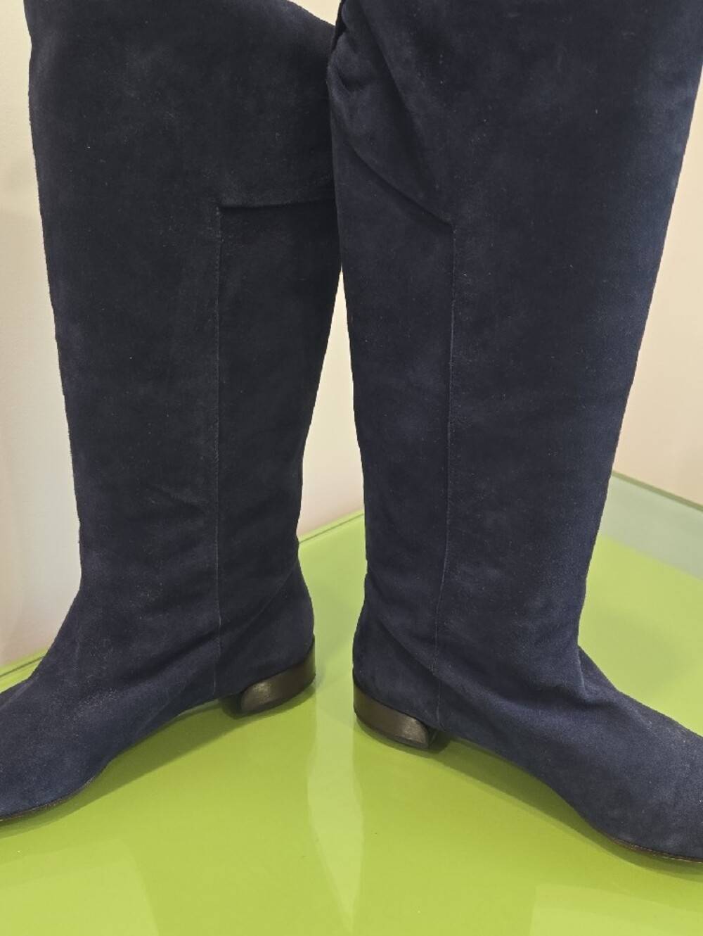 Missoni Women's Navy Suede Knee-High Boots - Picture 4 of 11